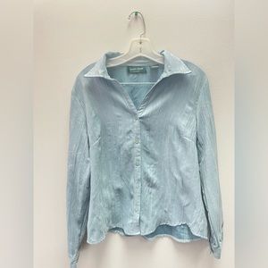 Lemon grass baby blue button down